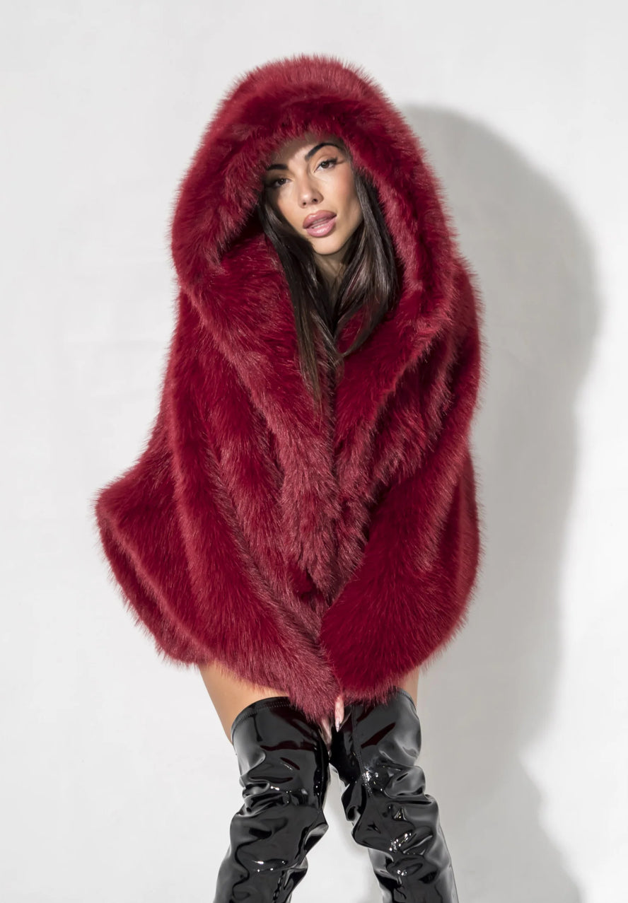 Skye – Luxurious Soft Fur Women's Hooded Coat