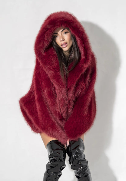 Skye – Luxurious Soft Fur Women's Hooded Coat