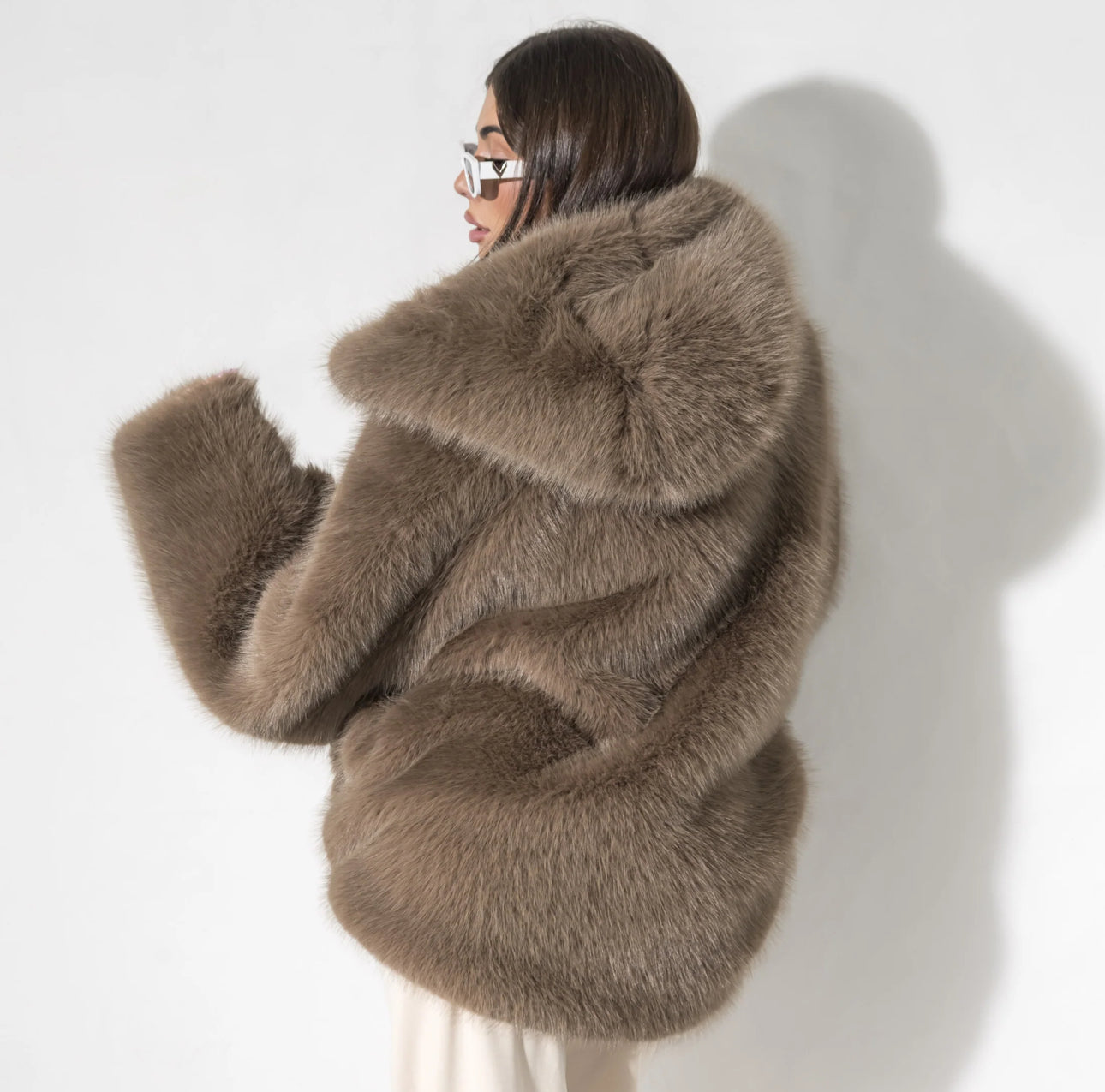 Skye – Luxurious Soft Fur Women's Hooded Coat