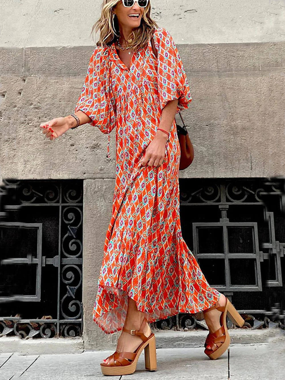 Yen™ | Bohemian Printed Maxi Dress