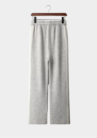 100% CASHMERE WIDE LEISURE TROUSERS