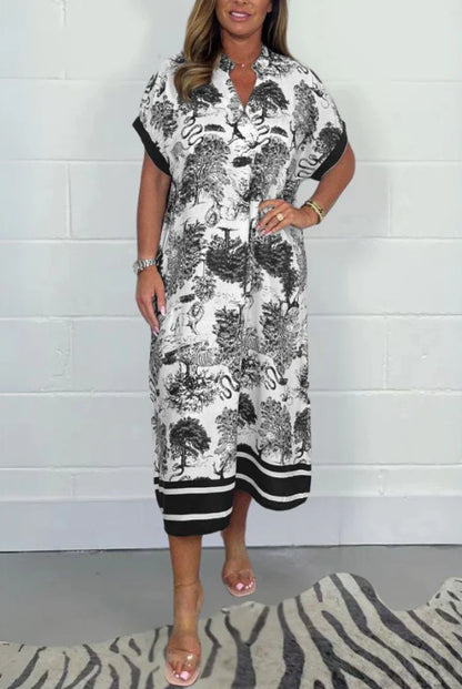 CARA | PRINTED MIDI DRESS