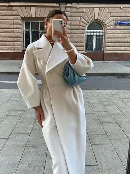 Calista | White Wool Winter Coat