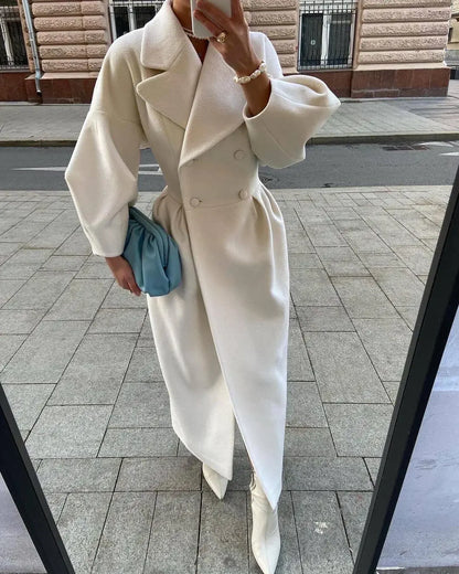 Calista | White Wool Winter Coat