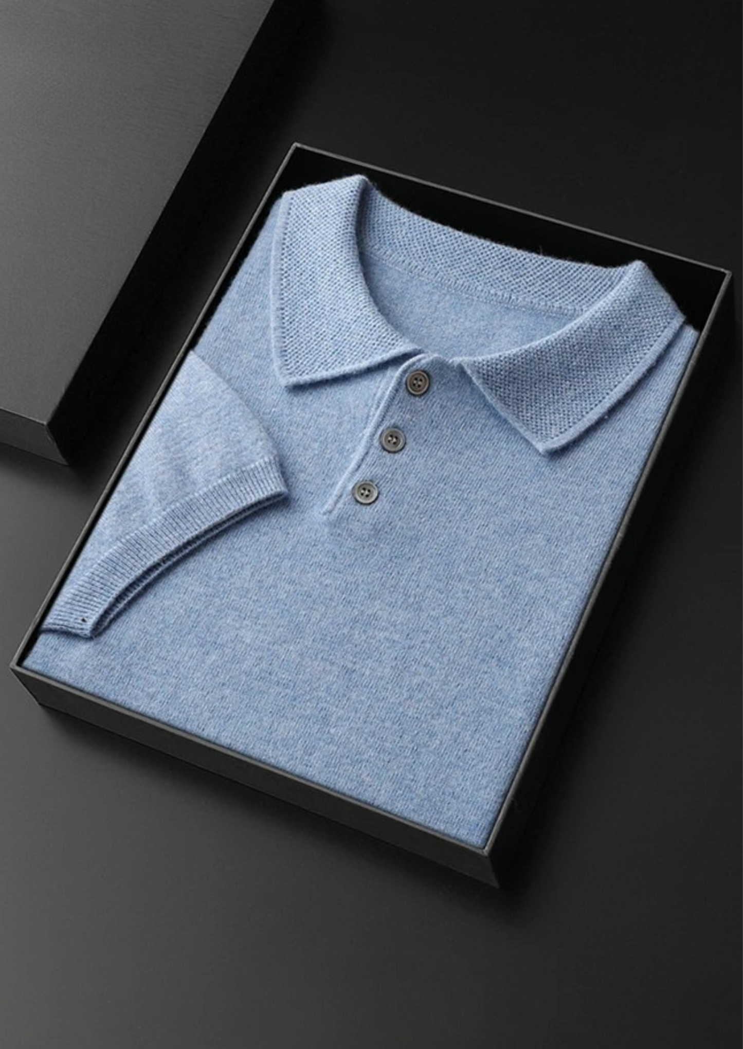 100% CASHMERE CLASSIC POLO SHIRT