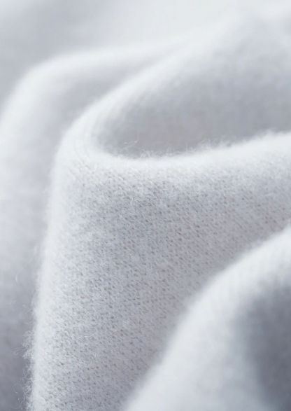 100% CASHMERE TWO -TONE ZIPPER HOODIE