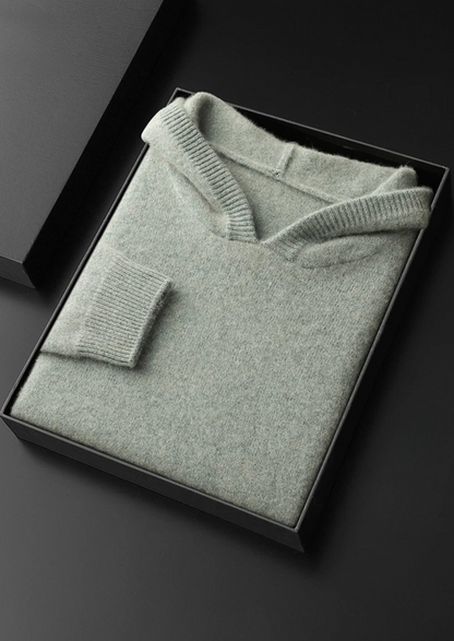 100% CASHMERE LEISURE HOODIE
