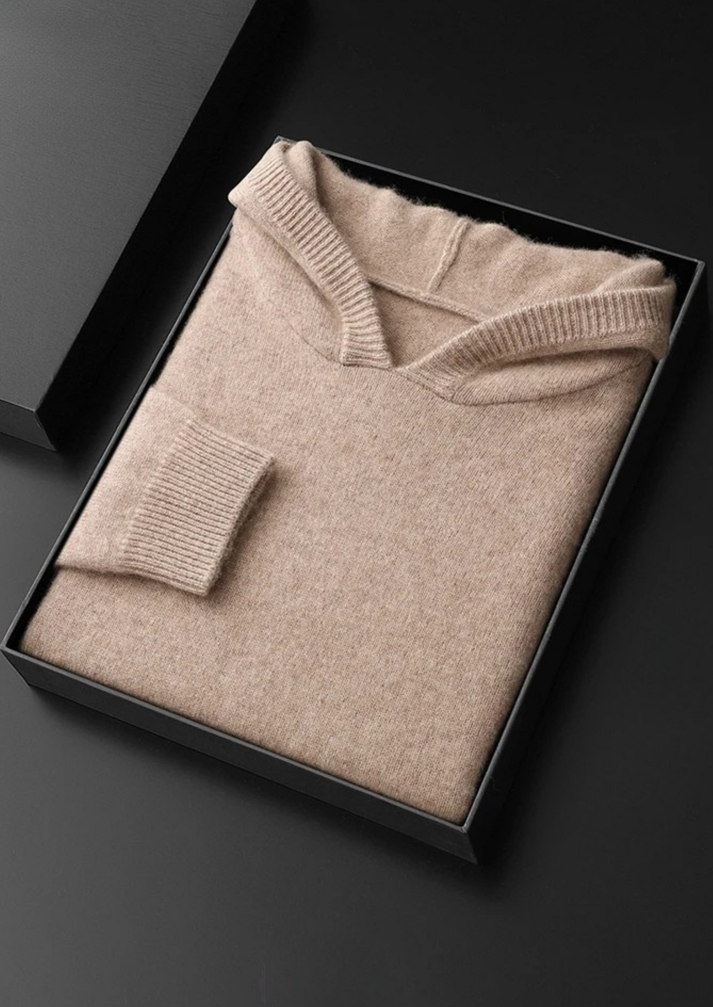100% CASHMERE LEISURE HOODIE