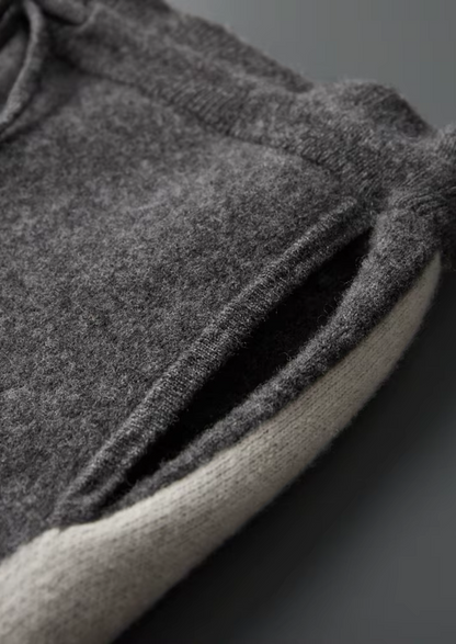 100% CASHMERE WIDE LEISURE TROUSERS