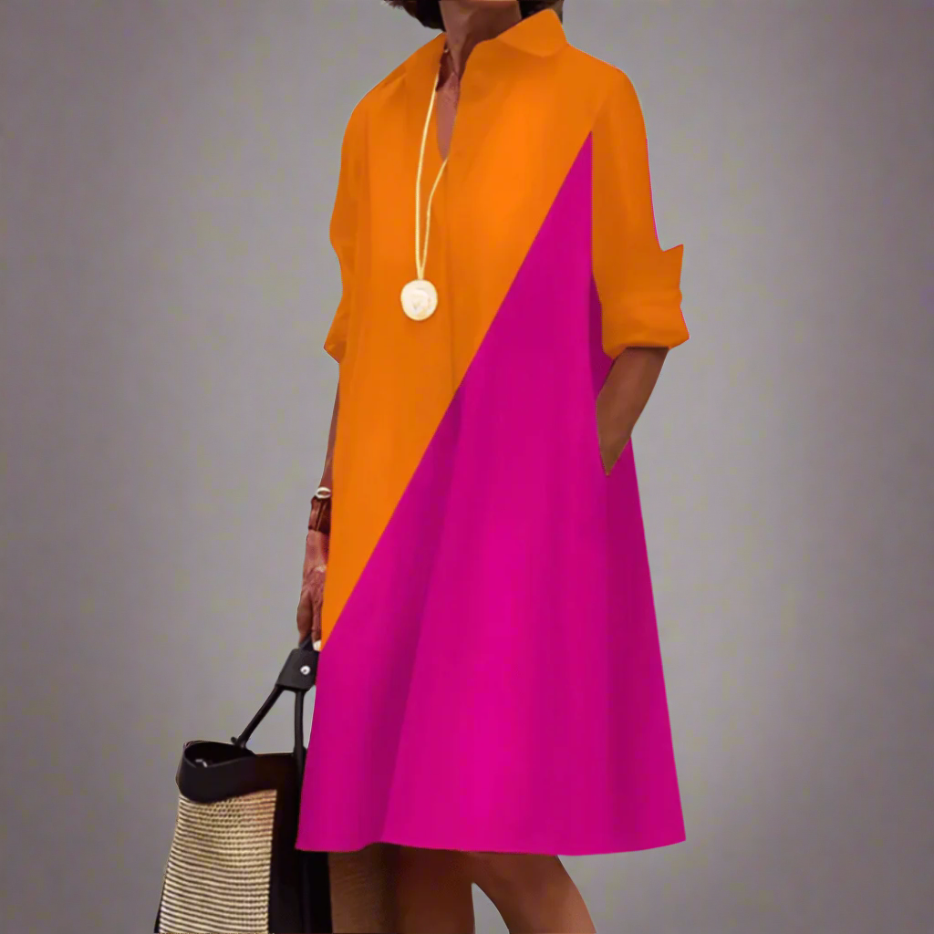 SANDRINE | ELEGANT CASUAL POLO DRESS