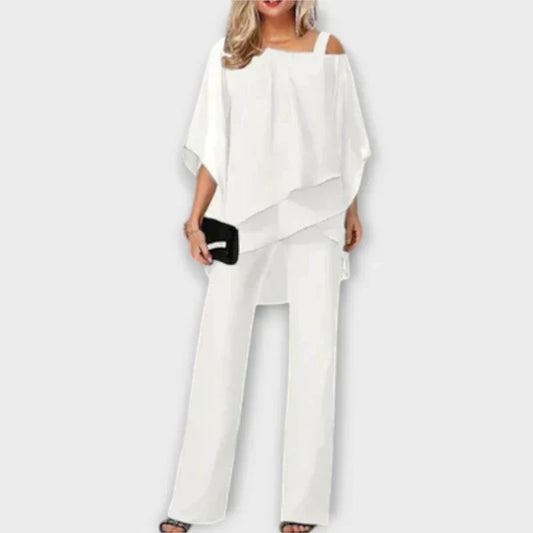 Luna – Elegant Two-Piece Set with Cold Shoulder
