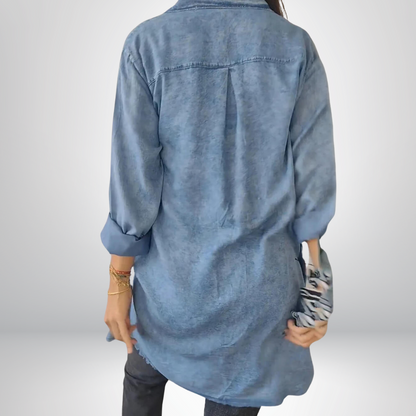 Sofia® | Stylish and Versatile Long-Sleeved Denim Jacket with Collar