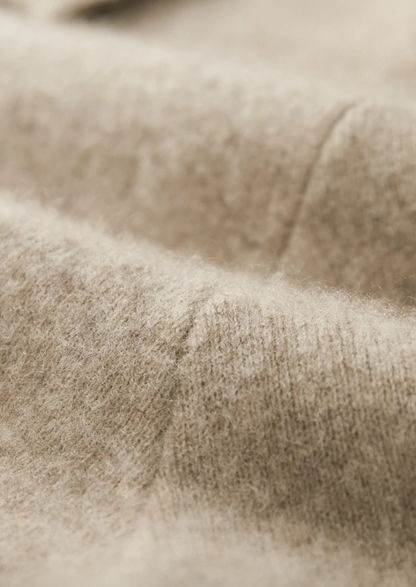 100% CASHMERE ZIP POLO CARDIGAN