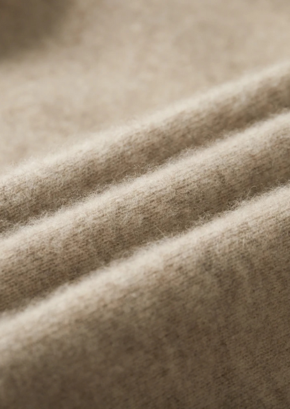 100% CASHMERE ZIP POLO CARDIGAN