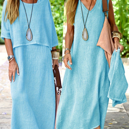 Arline - Two Piece Dress In Linen