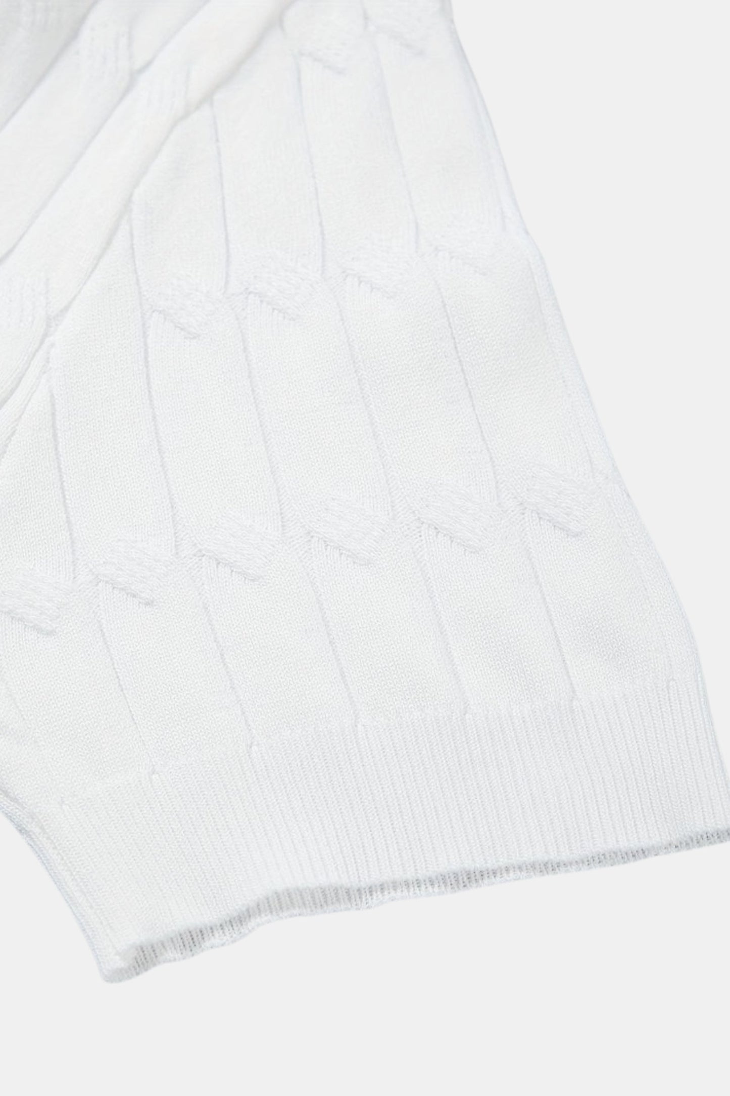 NOBA Premium V-Neck Cable Knit Polo