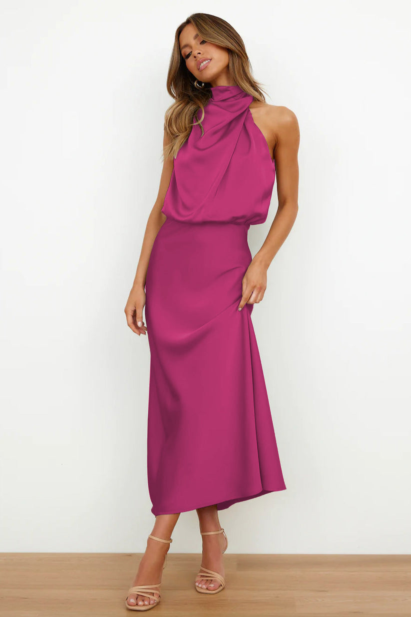 Telly™ | Luxe Satin Midi Dress
