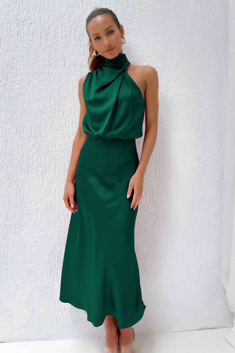 Telly™ | Luxe Satin Midi Dress
