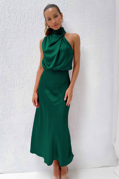 Telly™ | Luxe Satin Midi Dress
