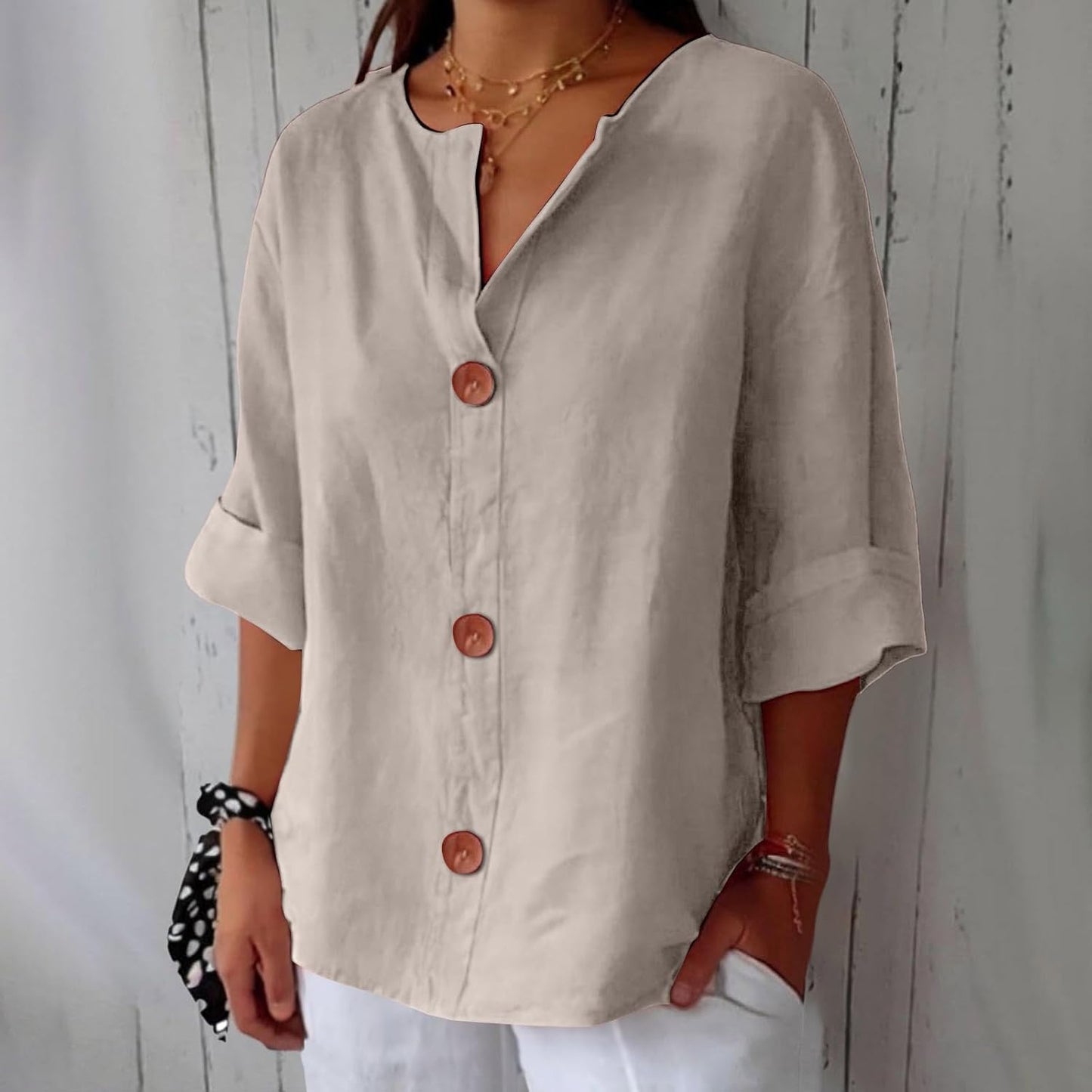 Rachel™ | Minimal Button-Up Blouse