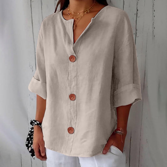 Rachel™ | Minimal Button-Up Blouse