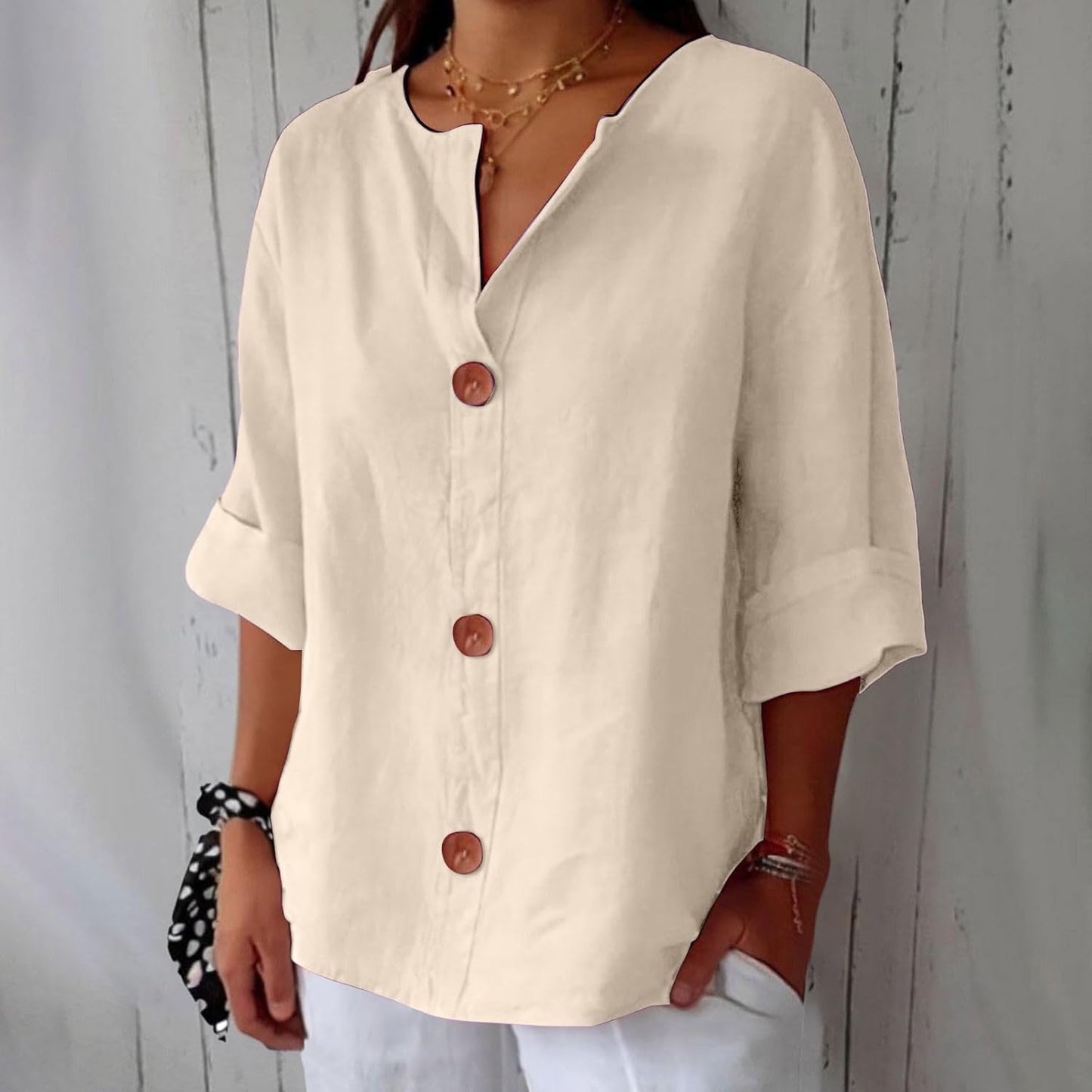 Rachel™ | Minimal Button-Up Blouse
