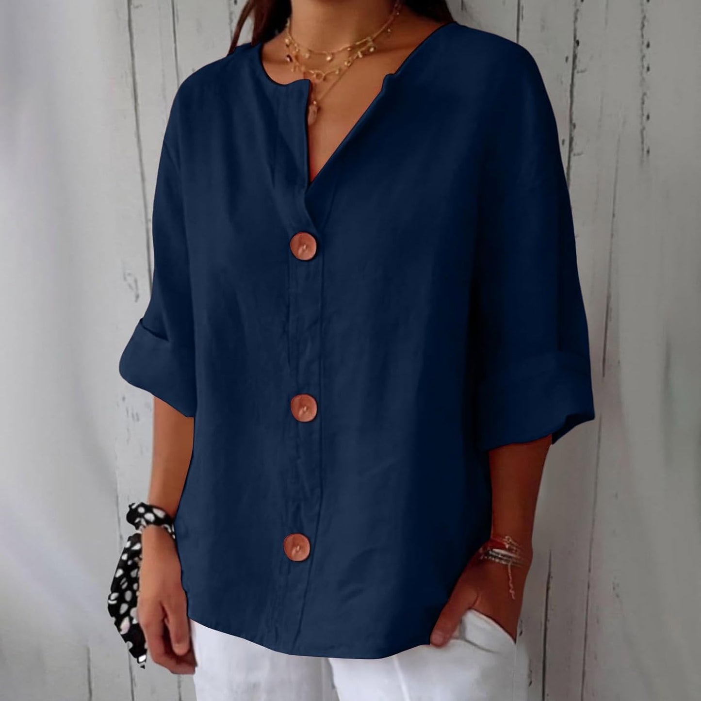 Rachel™ | Minimal Button-Up Blouse