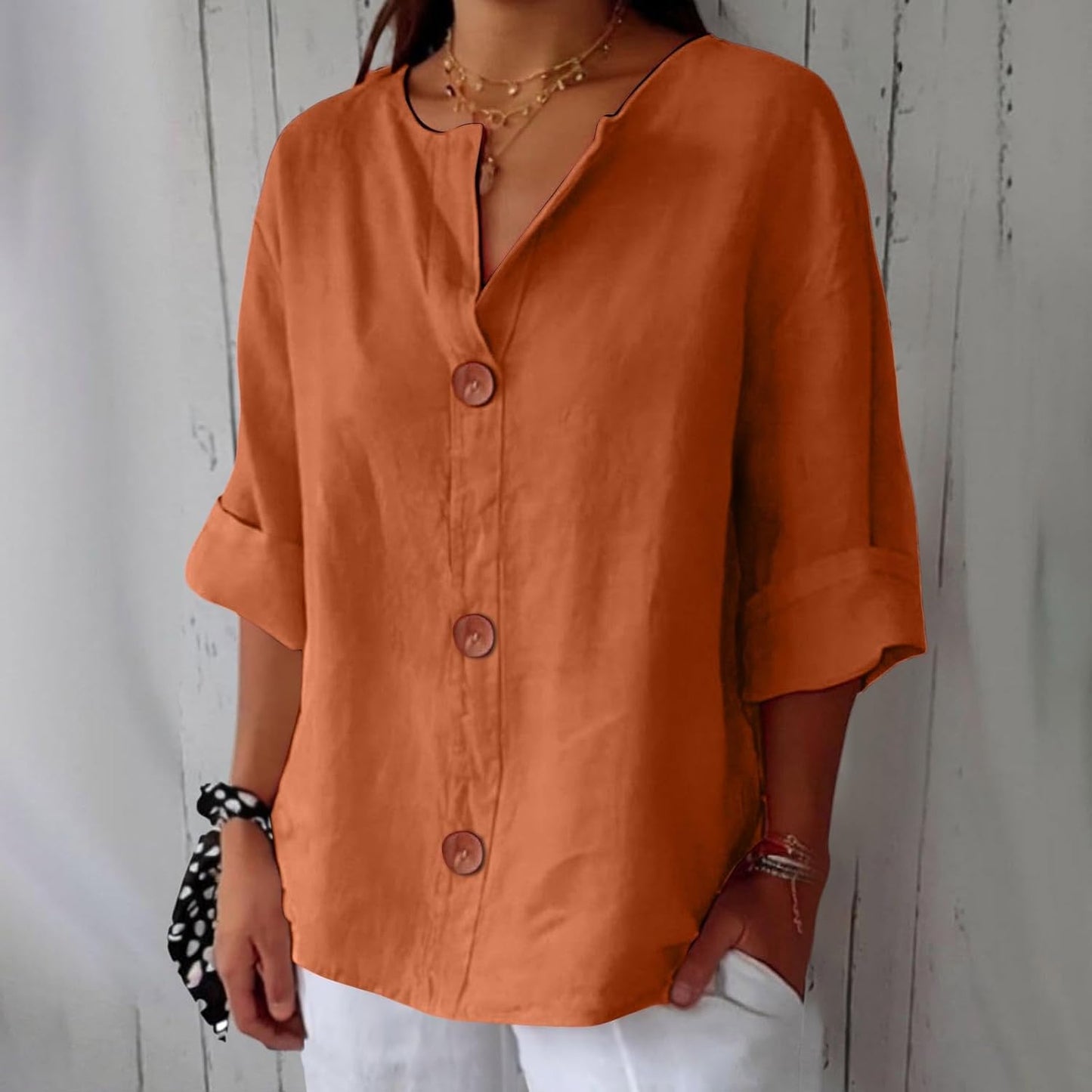 Rachel™ | Minimal Button-Up Blouse