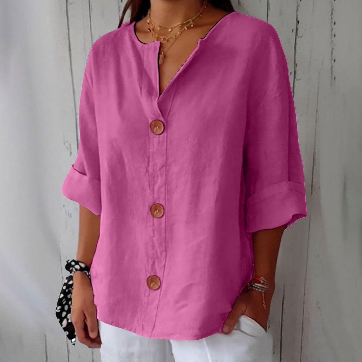 Rachel™ | Minimal Button-Up Blouse