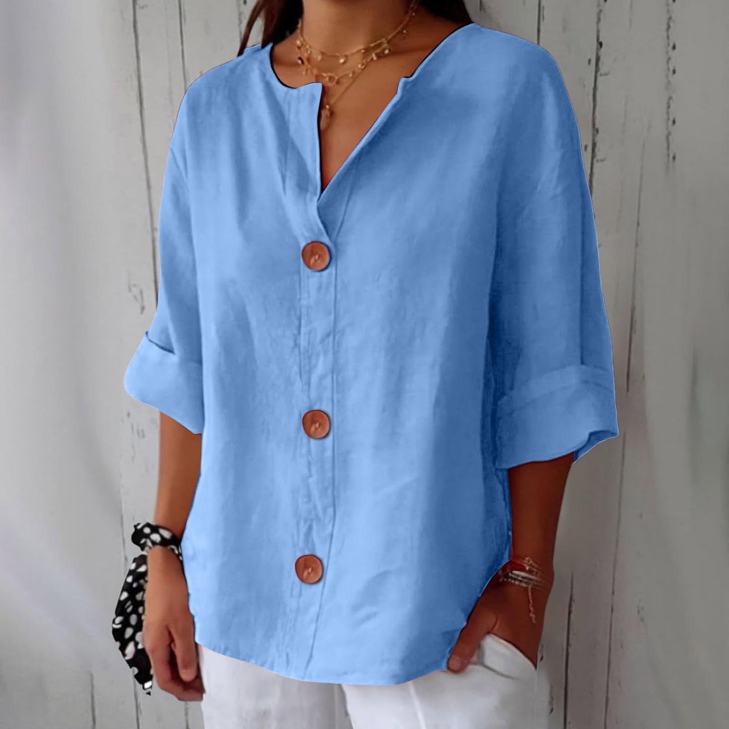 Rachel™ | Minimal Button-Up Blouse