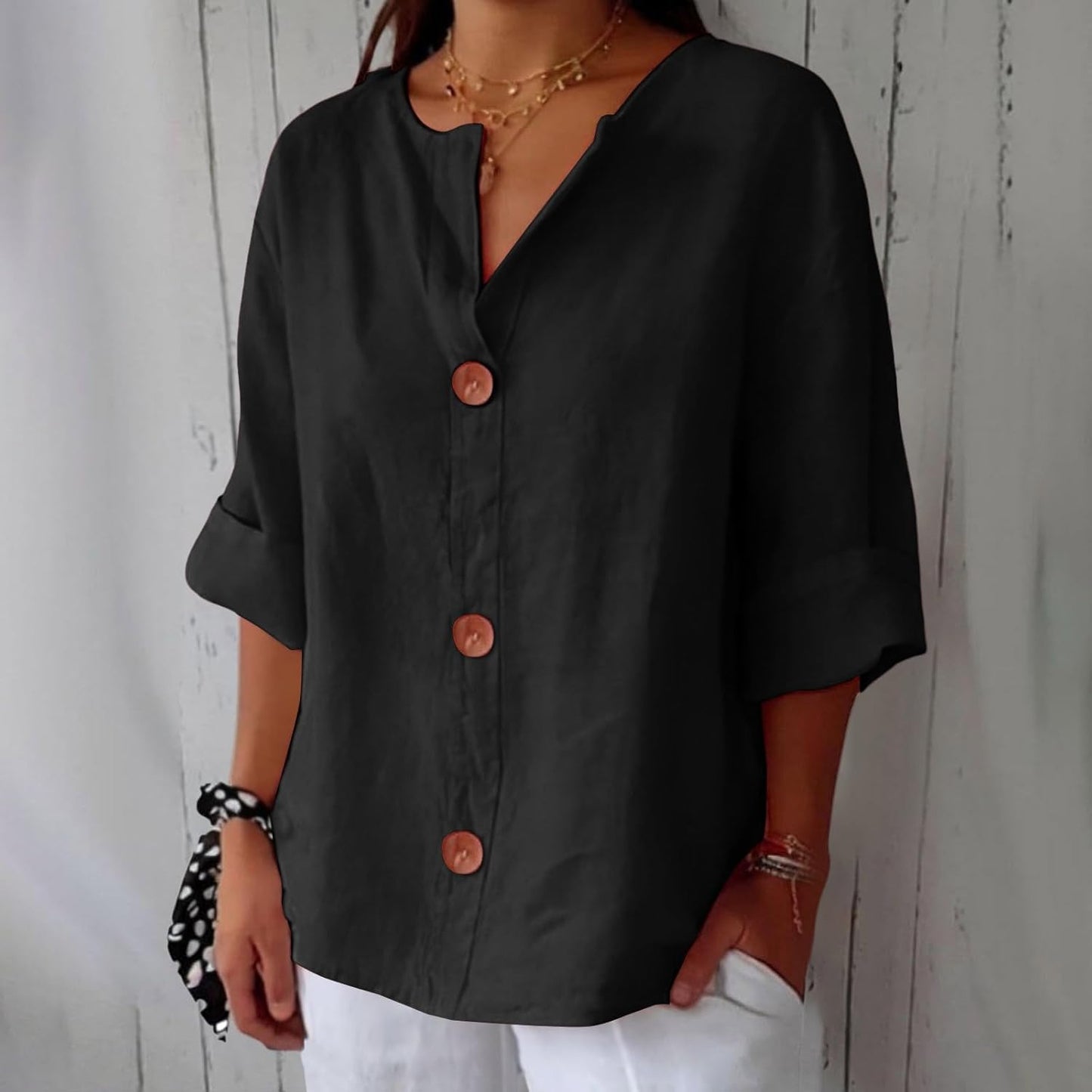 Rachel™ | Minimal Button-Up Blouse