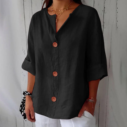 Rachel™ | Minimal Button-Up Blouse