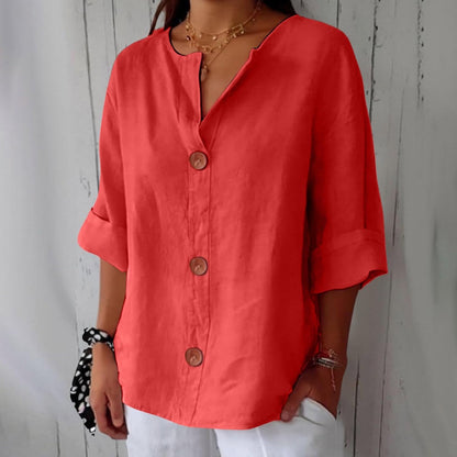 Rachel™ | Minimal Button-Up Blouse