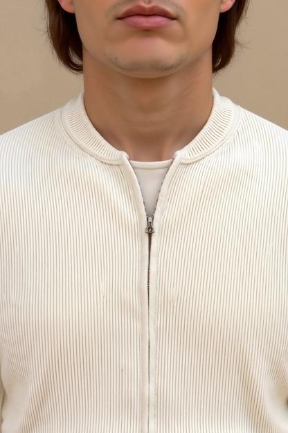 NOBA Solid Knitted Crew Neck Cardigan