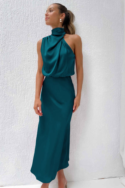 Telly™ | Luxe Satin Midi Dress