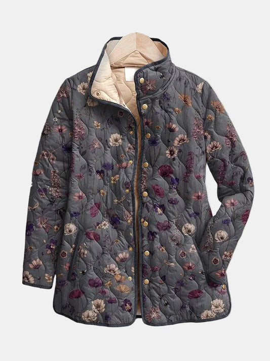 Niva | Vintage Floral Print Quilted Jacket