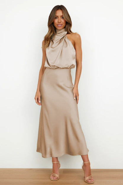 Telly™ | Luxe Satin Midi Dress