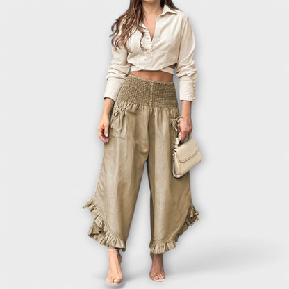 Jaya - Linen Pants with Stylish Pleat Details
