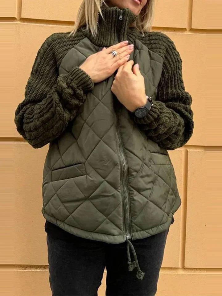 BELINA | Casual Patchwork Zip Jacket