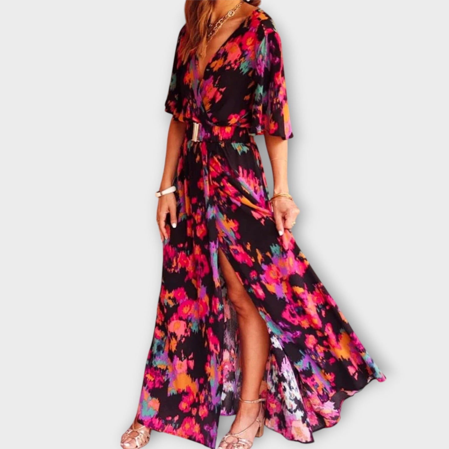 Sabine | Elegant Flowy Wrap Dress