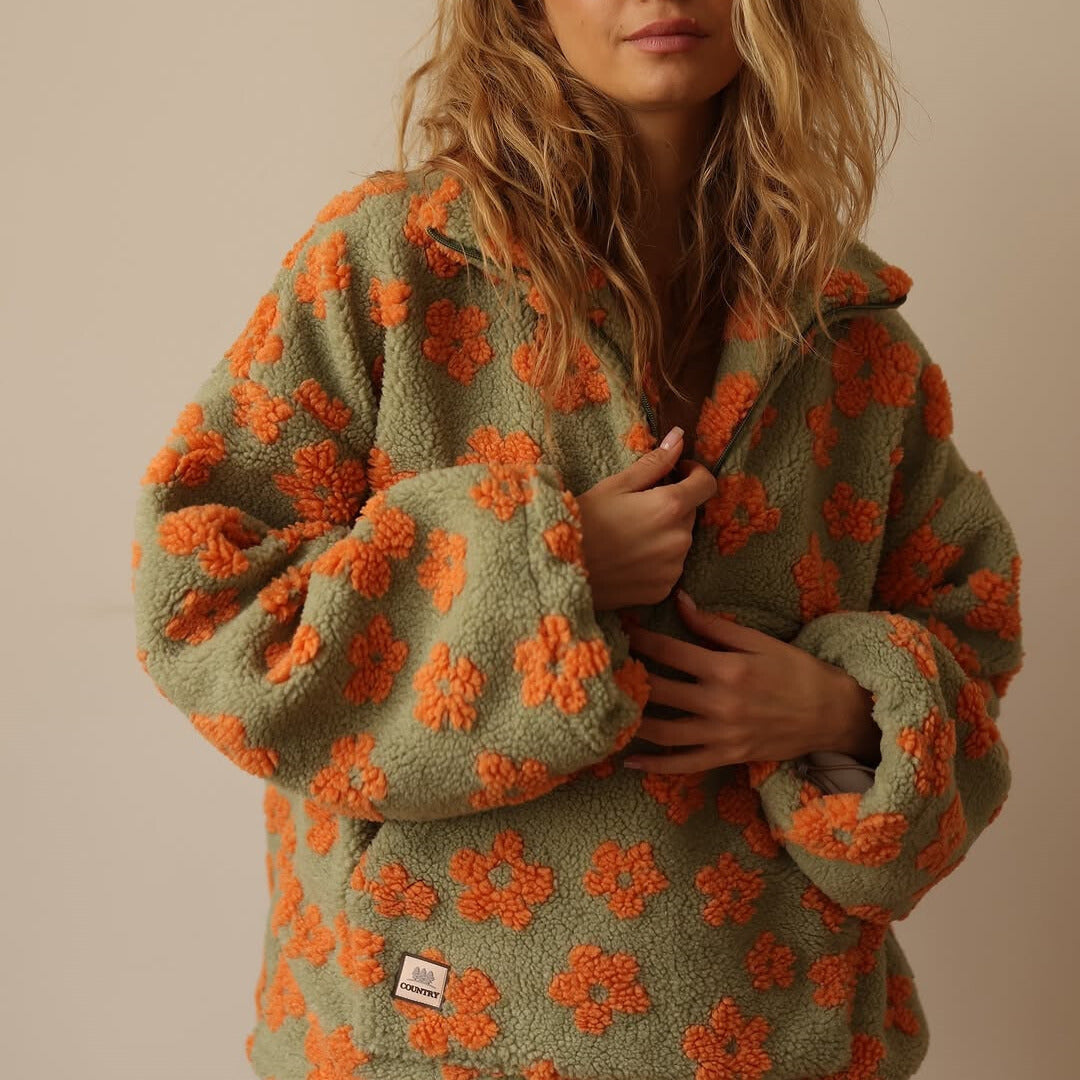 Azelma – Floral Fleece Pullover