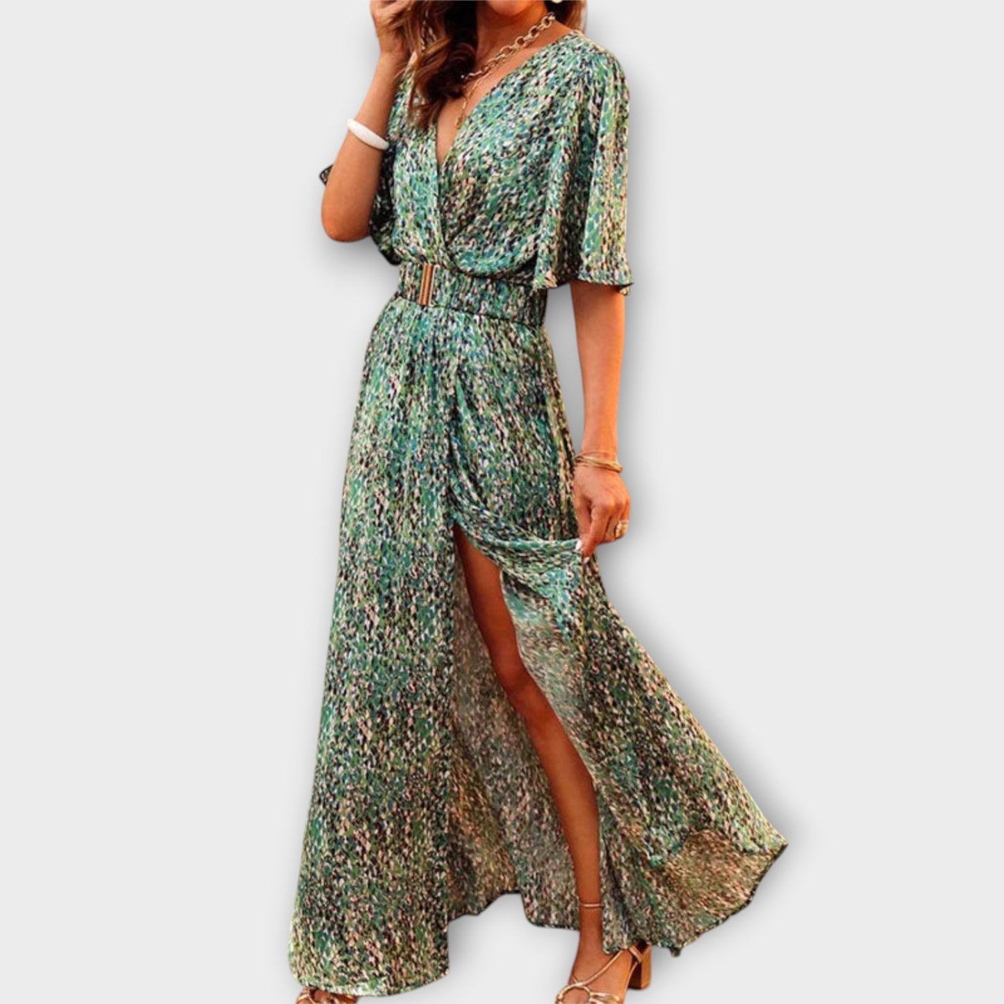 Sabine | Elegant Flowy Wrap Dress