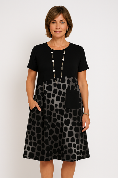 Lila | Women's Short Sleeves Midi Dress