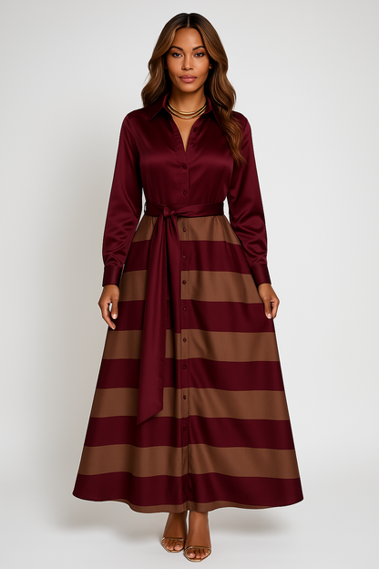 Vienna |  Striped Maxi Dress