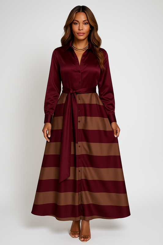 Vienna |  Striped Maxi Dress