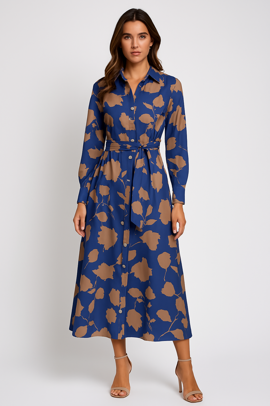 Dionne – V-Neck Dress of Pure Elegance