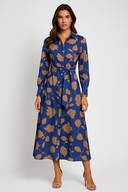 Dionne – V-Neck Dress of Pure Elegance