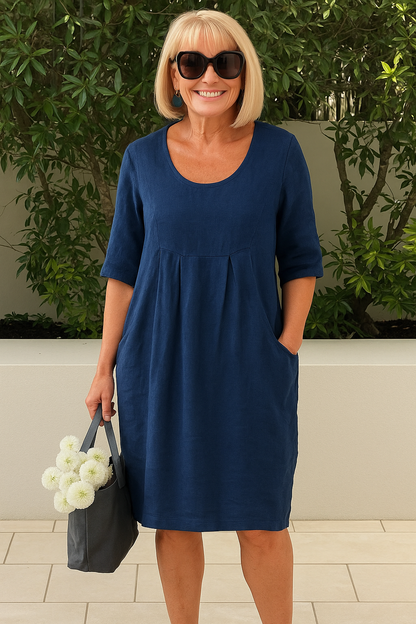 Bethy™ | Relaxed Linen-Blend Summer Dress