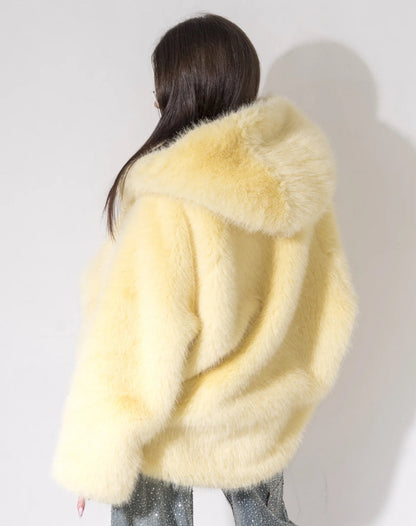 Skye – Luxurious Soft Fur Women's Hooded Coat