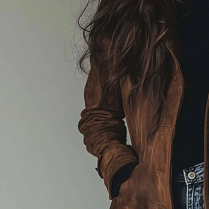 Philippa - Vintage Suede Trench Coat